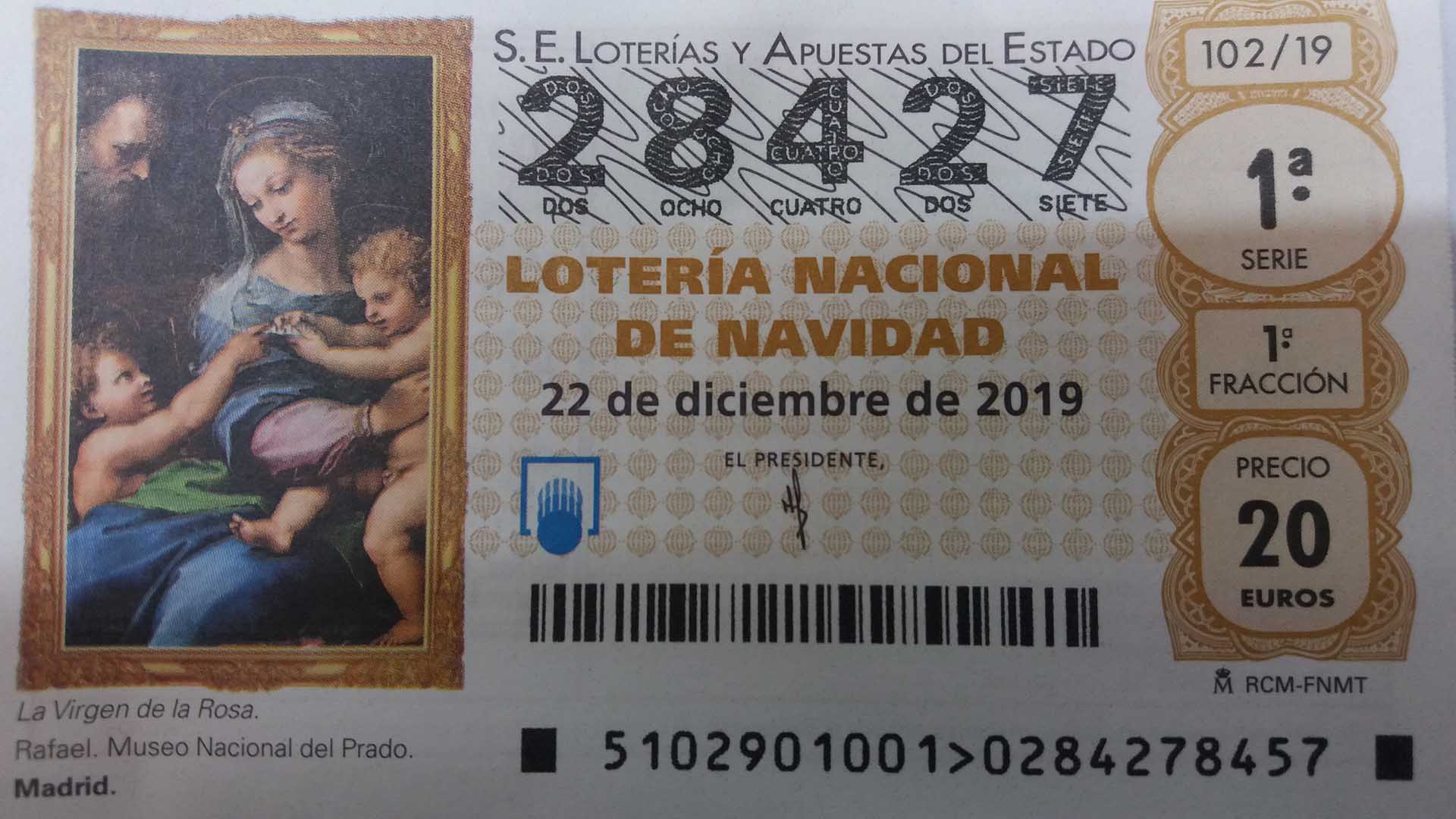 Nuestro décimo de lotería para navidad 2019