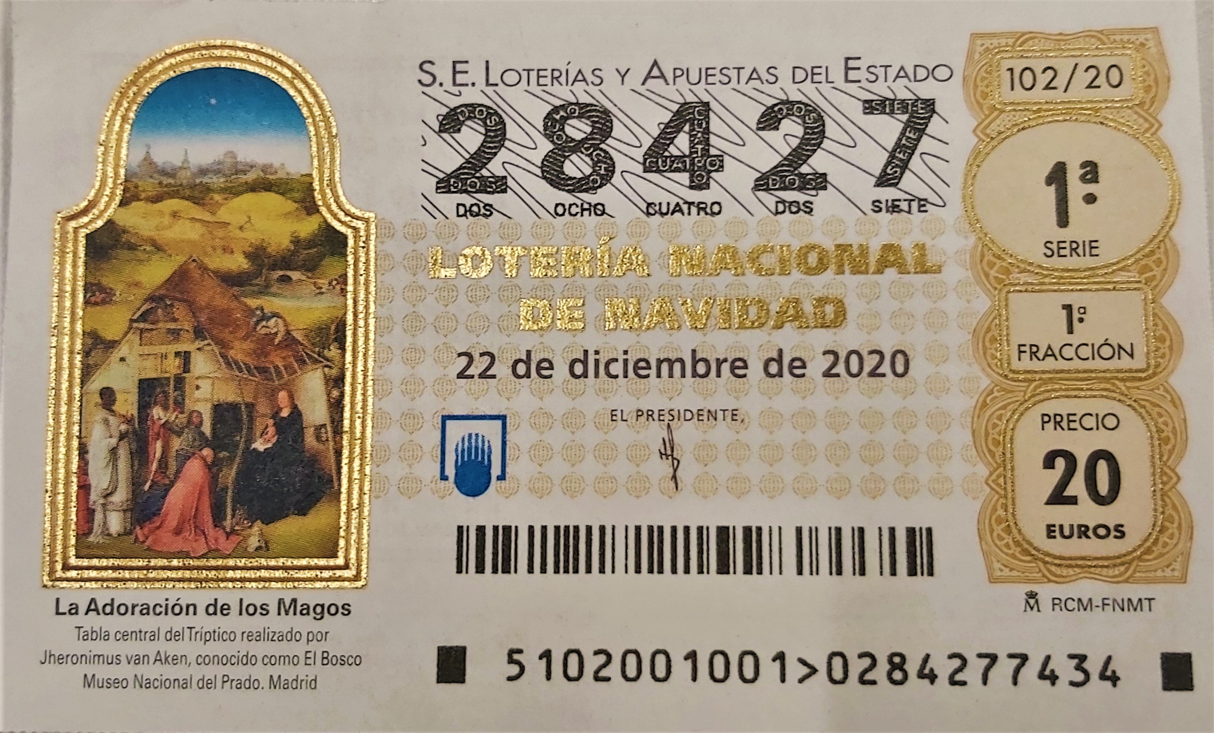 Nuestro décimo de lotería para Navidad 2020