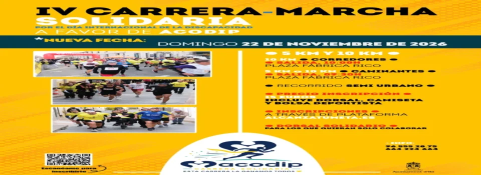 IV Carrera – Marcha solidaria por el día internacional de la discapacidad