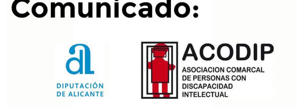 Comunicado diputación – 10 de octubre de 2019